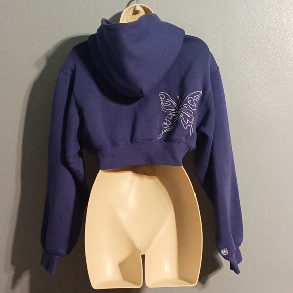 Balance vitality athletica hi front low back cropped purple hoodie - Picture 16 of 17